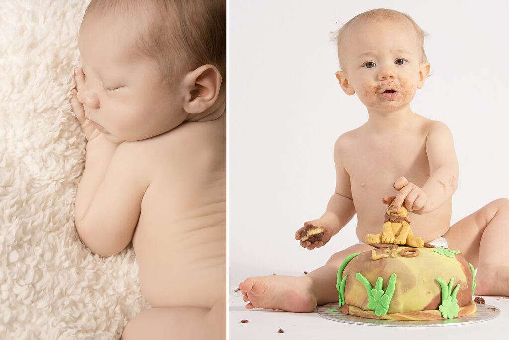 Newborn Baby Bo and Cake Smash